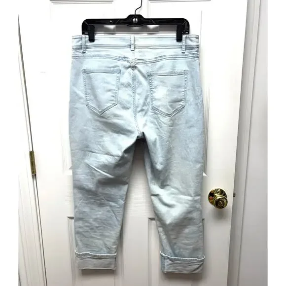 J.Jill Jeans, High Rise Cropped, Light Wash, Stretch, Women's Size 12 - Picture 5 of 6